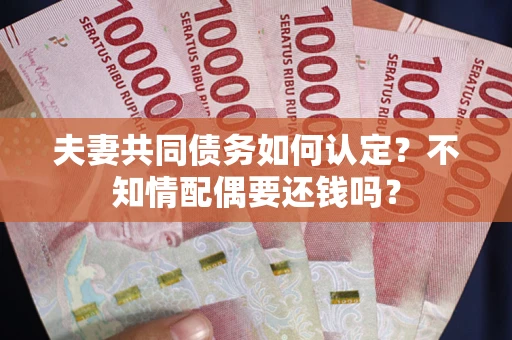 北京夫妻共同债务如何认定？不知情配偶要还钱吗？